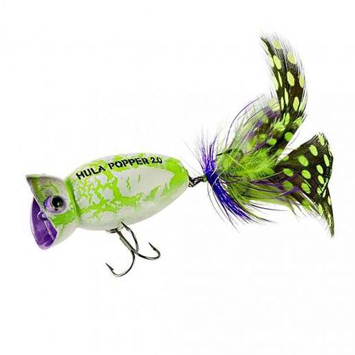 Arbogast Hula Popper 2.0 Topwater Hard Bait – White Zombie 6