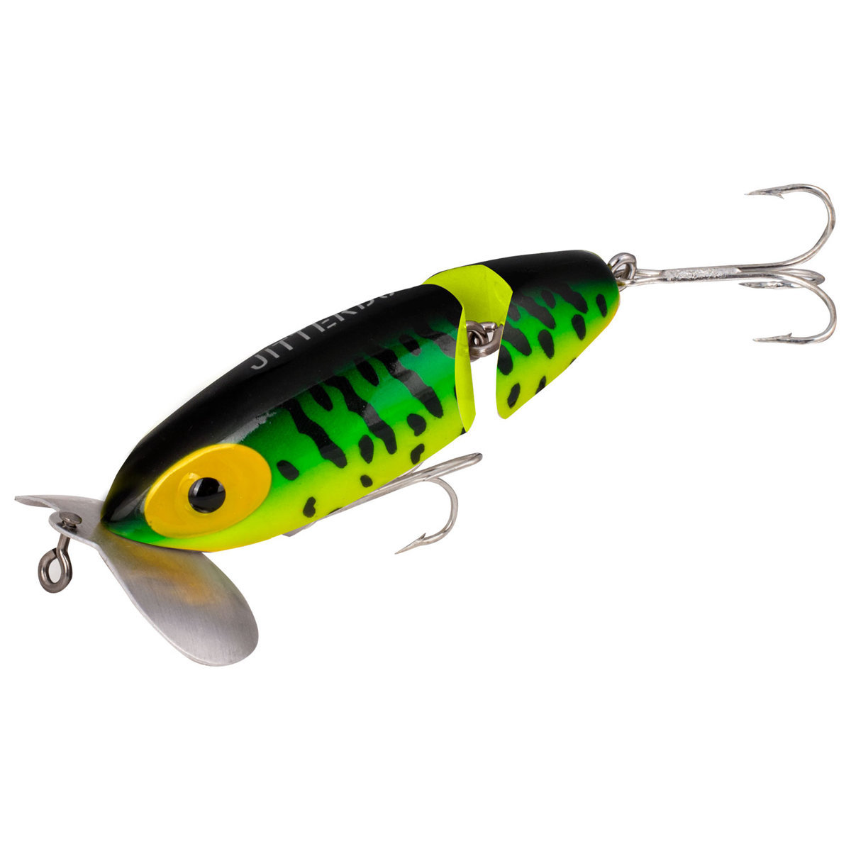 Vintage Fred Arbogast JITTERBUG Luminous Glow White Topwater Bass Fishing Lure e Vintage Fred Arbogast JITTERBUG Luminous Glow White Topwater Bass Fishing Lure e