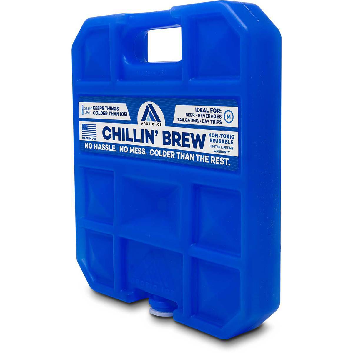 Arctic ICE Chillin' Brew Series, Long Lasting Reusable Ice Pack, Blue Large