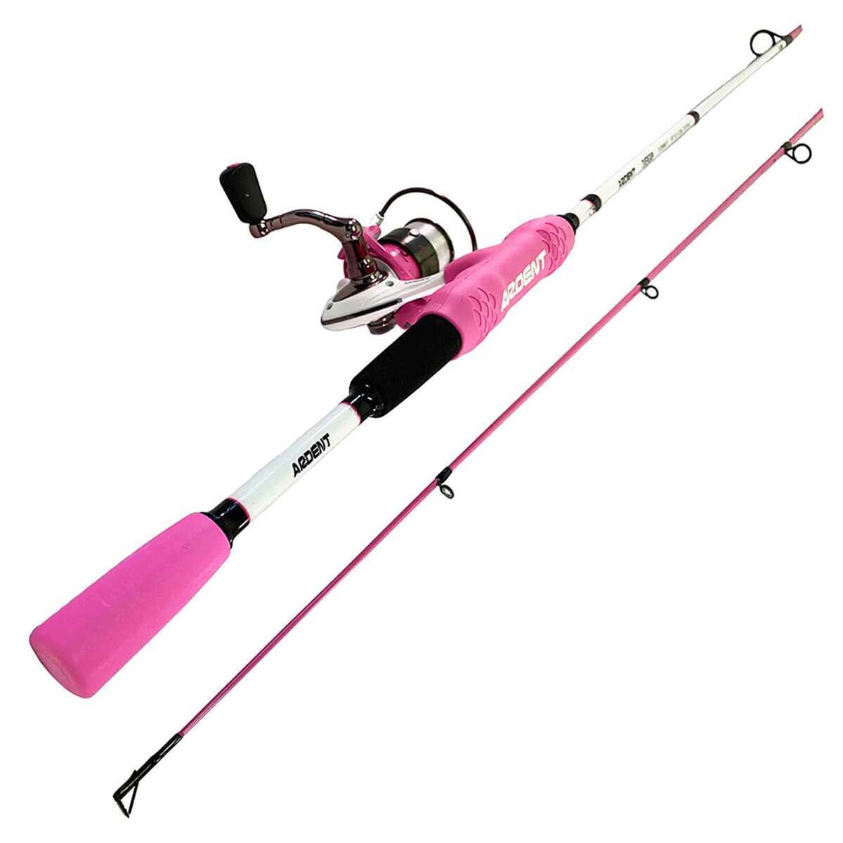 Ardent Comfort Grip Vario Spinning Combo - 6ft 6in, Medium Power, 2pc - Pink Ardent Comfort Grip Vario Spinning Combo - 6ft 6in, Medium Power, 2pc - Pink