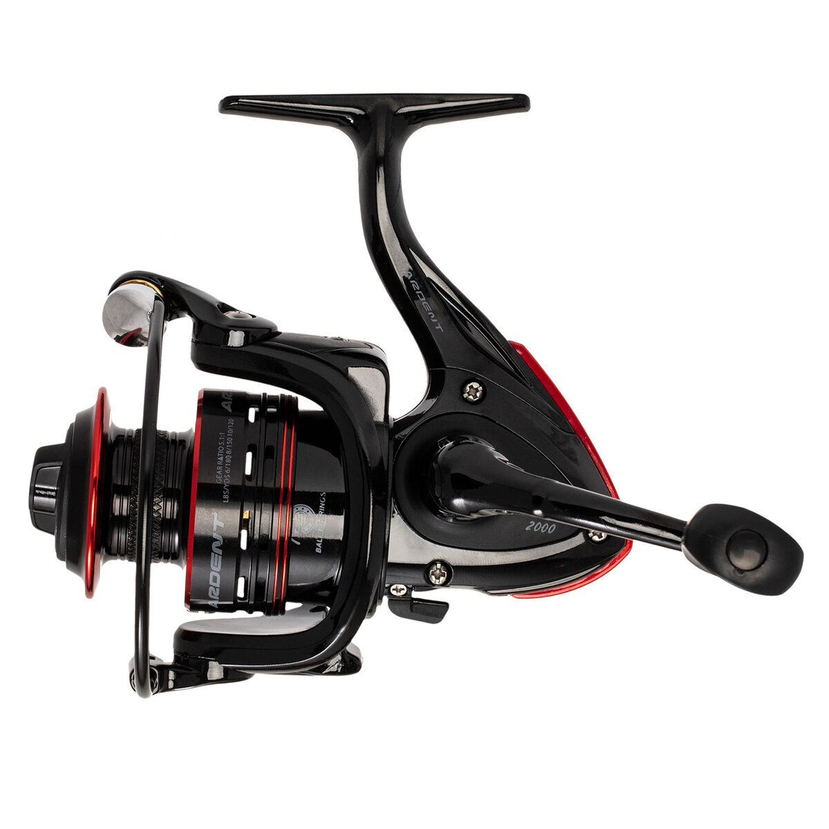 Ardent Finesse Spinning Reel - Size 500 - Black/Red 500 Ardent Finesse Spinning Reel - Size 500 - Black/Red 500