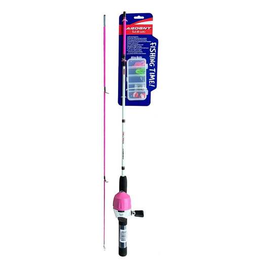 Ardent Fishing Time Youth Spincast Rod and Reel Combo - Pink - Ardent