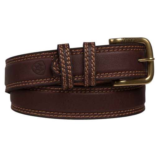 Ariat Men's Classic Double Stitch Leather Belt - Brown 36 - Ariat