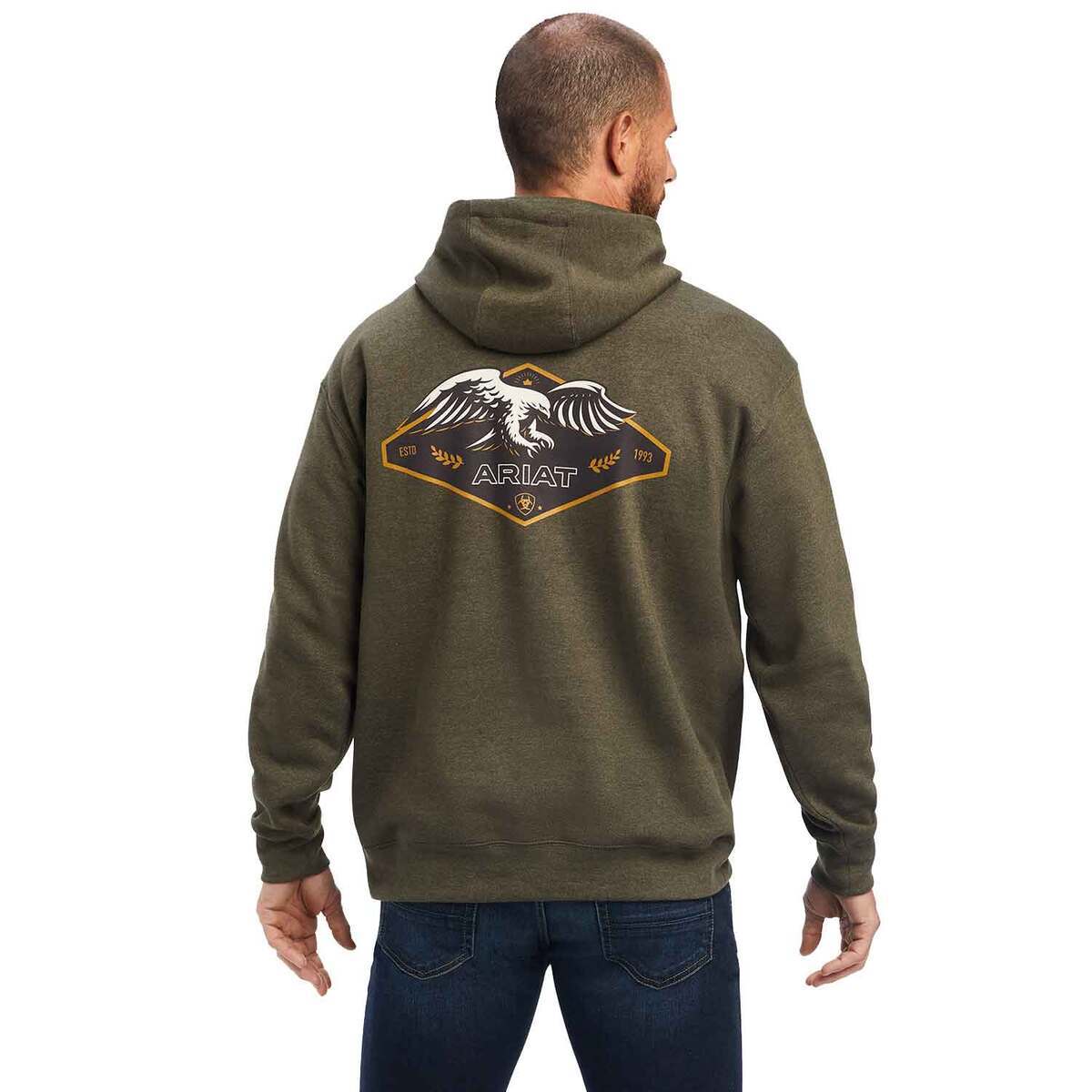 Ariat Men's Devotion Eagle Casual Hoodie - Brine Olive Heather - XXL - Brine Olive Heather XXL Ariat Men's Devotion Eagle Casual Hoodie - Brine Olive Heather - XXL - Brine Olive Heather XXL