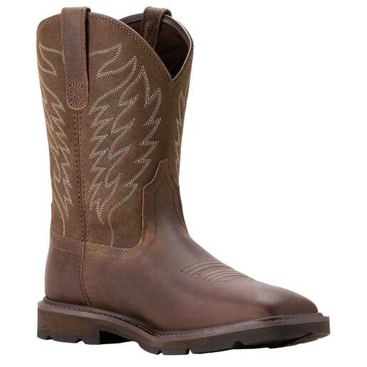 Ariat Men's Groundbreaker Soft Toe 10in Work Boots - Brown 13