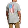 Ariat Men's Rebar American Grit Short Sleeve Shirt - Heather Gray - M - Heather Gray M