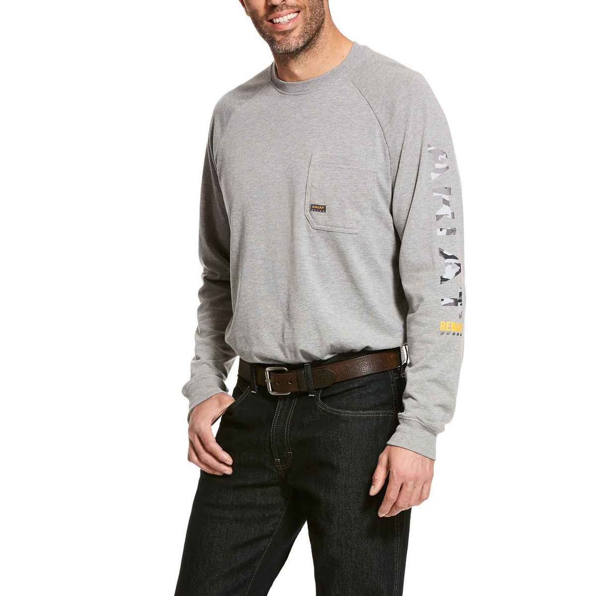 Ariat Men's Rebar Cotton Strong Long Sleeve Shirt | Sportsman's Warehouse
