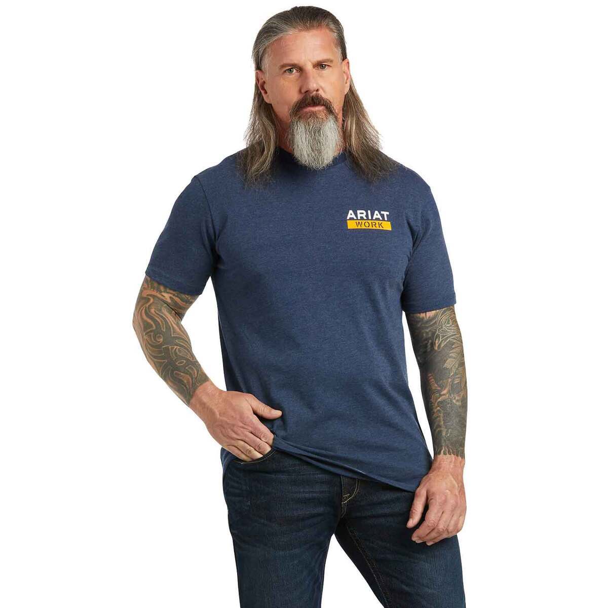 Ariat Men's Rebar Cotton Strong Roughneck Graphic Short Sleeve Work Shirt Ariat Men's Rebar Cotton Strong Roughneck Graphic Short Sleeve Work Shirt