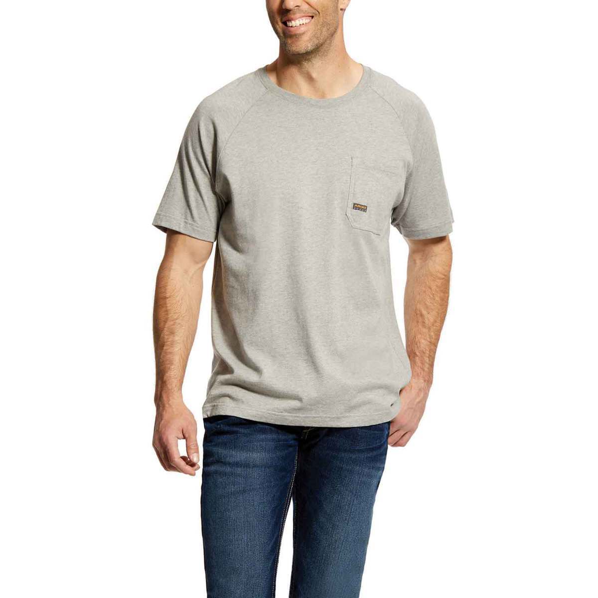 Ariat Men's Rebar Cotton Strong Short Sleeve Work Shirt Ariat Men's Rebar Cotton Strong Short Sleeve Work Shirt