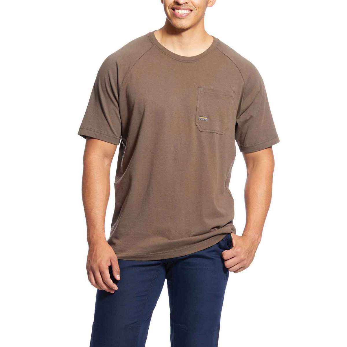 Ariat Men's Rebar Cotton Strong Short Sleeve Work Shirt Ariat Men's Rebar Cotton Strong Short Sleeve Work Shirt