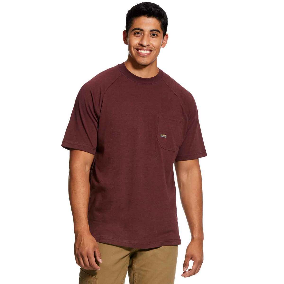 Ariat Men's Rebar Cotton Strong Short Sleeve Work Shirt Ariat Men's Rebar Cotton Strong Short Sleeve Work Shirt