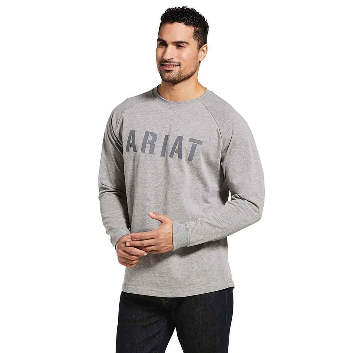 Ariat Men's Rebar CottonStrong Block Long Sleeve Work Shirt Ariat Men's Rebar CottonStrong Block Long Sleeve Work Shirt