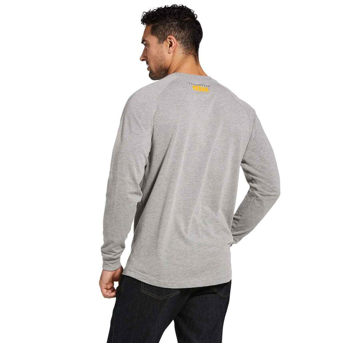 Ariat Men's Rebar CottonStrong Block Long Sleeve Work Shirt Ariat Men's Rebar CottonStrong Block Long Sleeve Work Shirt
