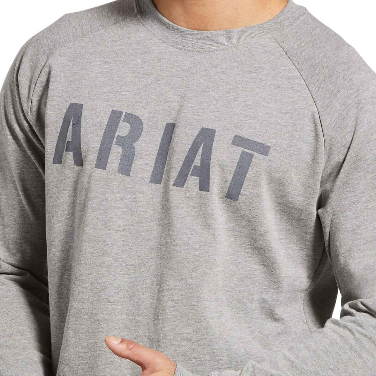 Ariat Men's Rebar CottonStrong Block Long Sleeve Work Shirt Ariat Men's Rebar CottonStrong Block Long Sleeve Work Shirt