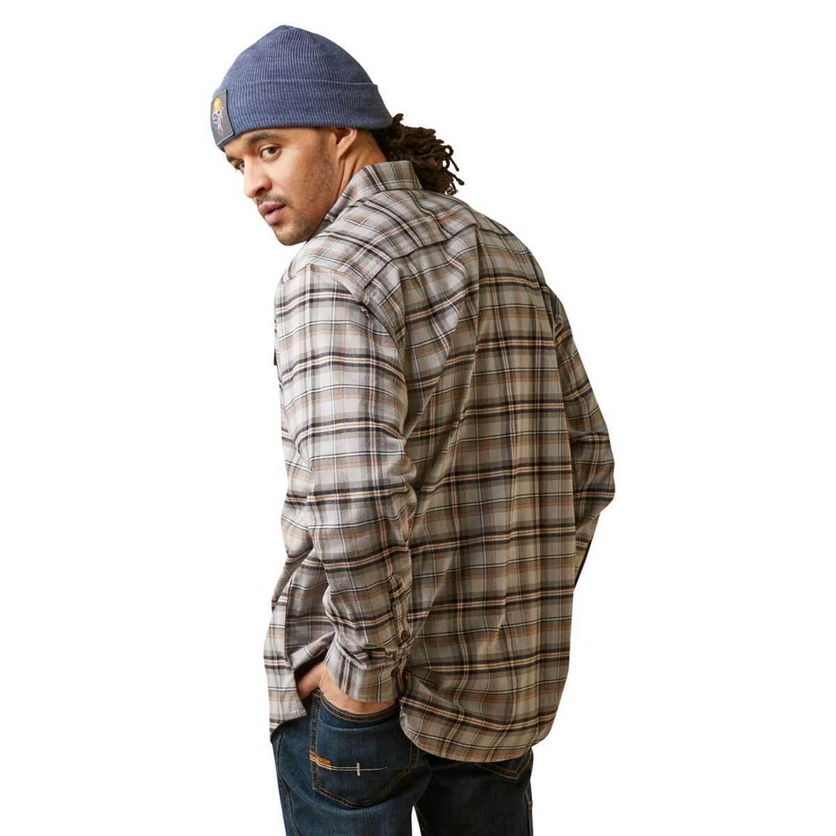 Ariat Men's Rebar Flannel Durastretch Long Sleeve Work Shirt Ariat Men's Rebar Flannel Durastretch Long Sleeve Work Shirt