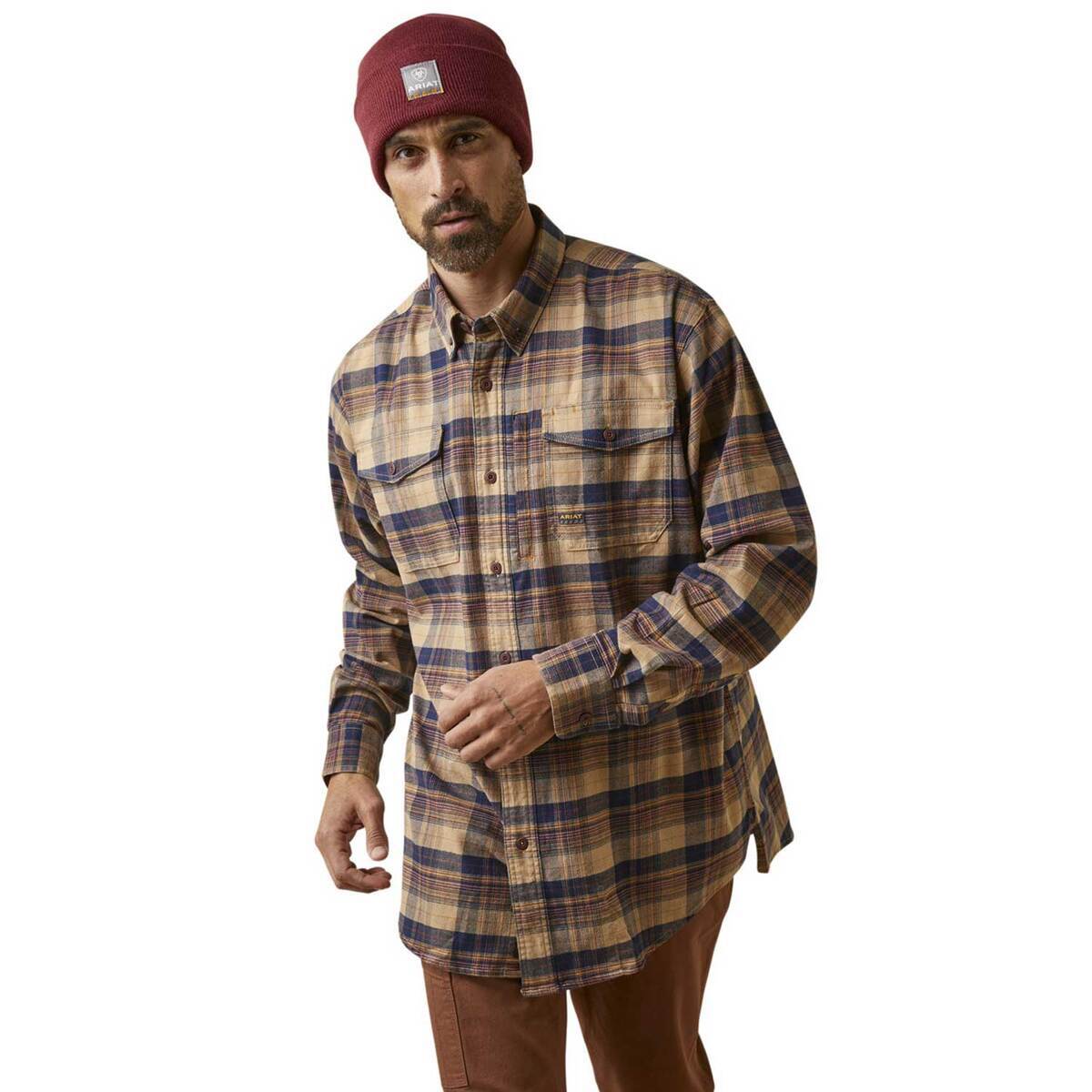 Ariat Men's Rebar Flannel Durastretch Long Sleeve Work Shirt Ariat Men's Rebar Flannel Durastretch Long Sleeve Work Shirt