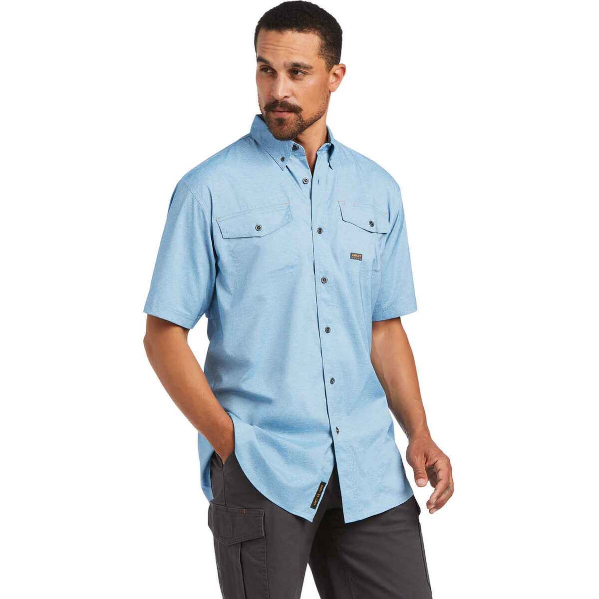 Ariat Men's Rebar Made Tough Short Sleeve Work Shirt Ariat Men's Rebar Made Tough Short Sleeve Work Shirt