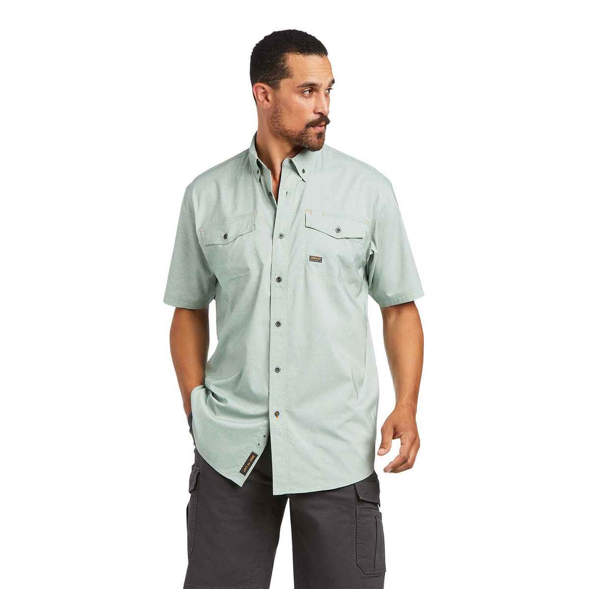 Ariat Men's Rebar Made Tough Short Sleeve Work Shirt Ariat Men's Rebar Made Tough Short Sleeve Work Shirt