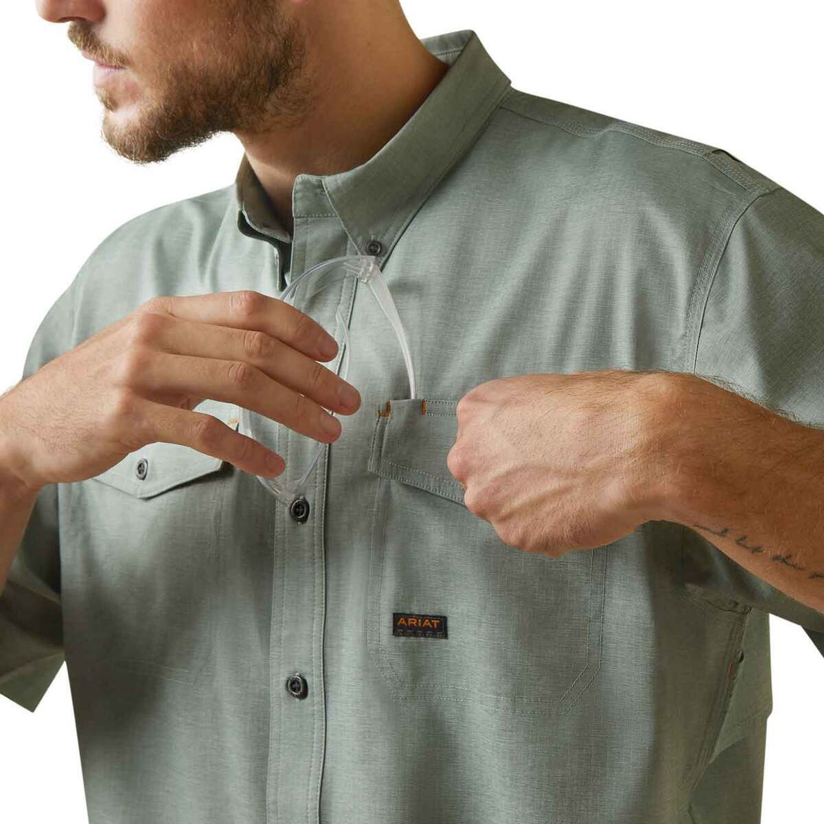 Ariat Men's Rebar Made Tough VentTEK Short Sleeve Work Shirt Ariat Men's Rebar Made Tough VentTEK Short Sleeve Work Shirt