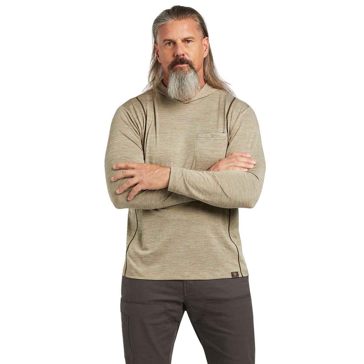 Ariat Men's Rebar Revolt Sun Hooded Long Sleeve Work Shirt Ariat Men's Rebar Revolt Sun Hooded Long Sleeve Work Shirt