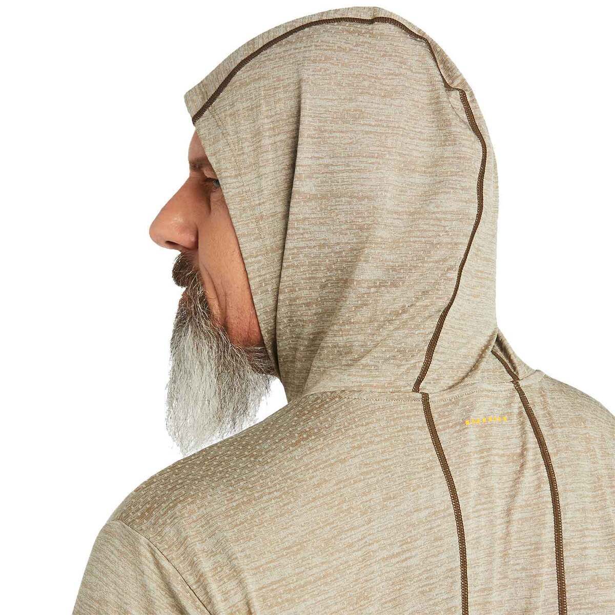 Ariat Men's Rebar Revolt Sun Hooded Long Sleeve Work Shirt Ariat Men's Rebar Revolt Sun Hooded Long Sleeve Work Shirt