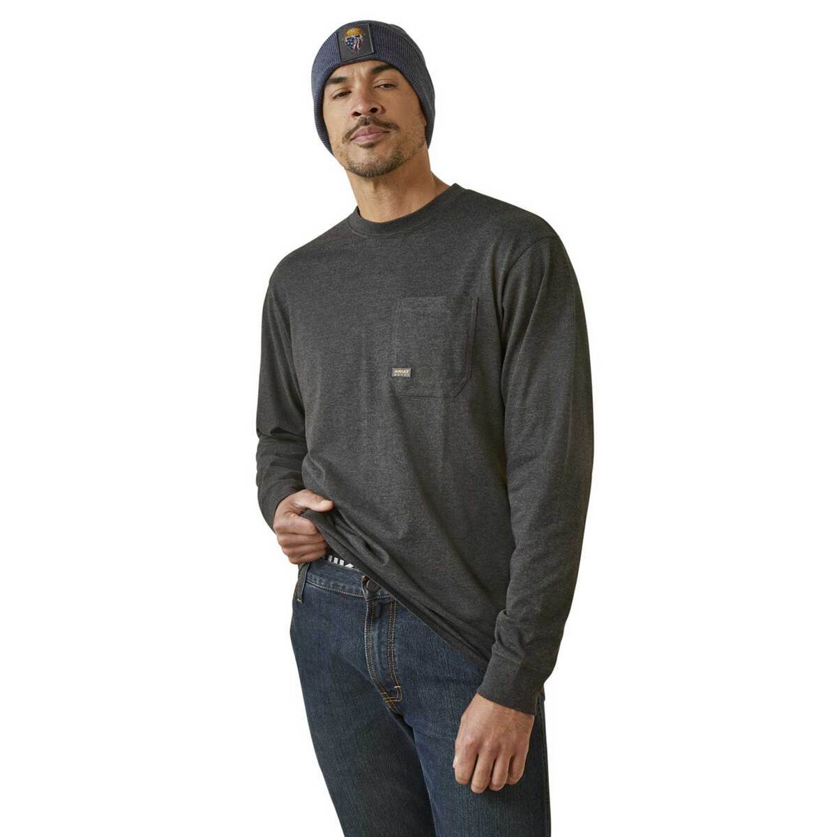 Ariat Men's Rebar Strong Shock Fire Long Sleeve Work Shirt Ariat Men's Rebar Strong Shock Fire Long Sleeve Work Shirt