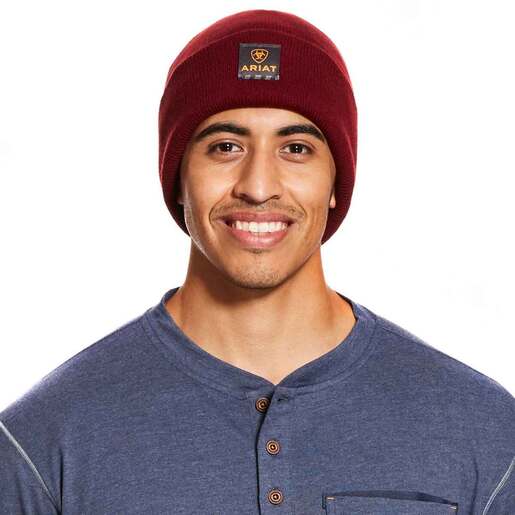 Ariat Men's Rebar Watch Beanie - Malbec One Size Fits Most on sale now for $16.95  Ariat Men's Rebar Watch Beanie - Malbec One Size Fits Most