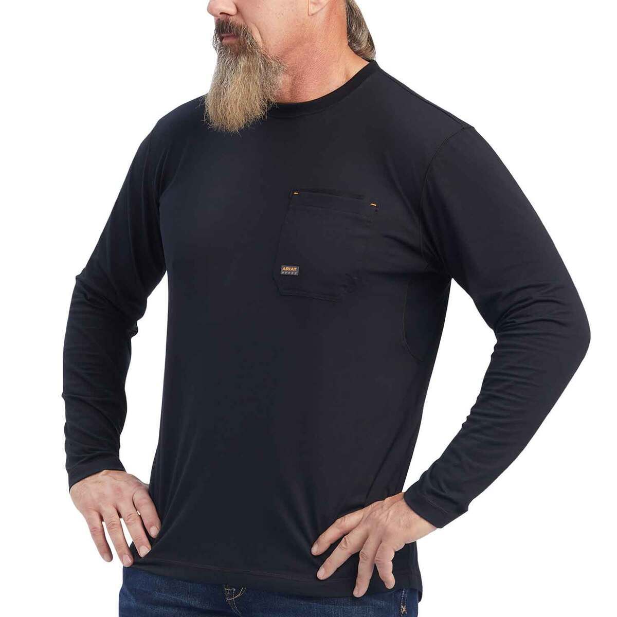 Ariat Men's Rebar Workman Reflective Flag Graphic Long Sleeve Work Shirt Ariat Men's Rebar Workman Reflective Flag Graphic Long Sleeve Work Shirt