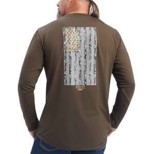 Ariat Men's Rebar Workman Reflective Flag Graphic Long Sleeve Work Shirt