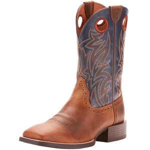 Ariat Men's Sport Sidebet Western Boots - Distressed Brown - Size 11.5