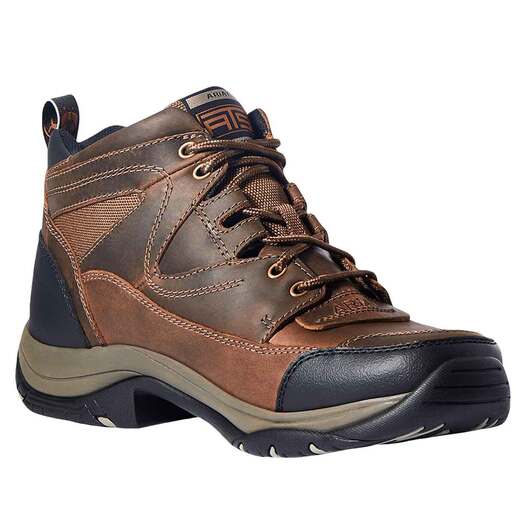 Ariat Men's Terrain Soft Toe 10in Work Boots - Distressed Brown 8