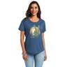 Ariat Women's Cactus Peace Short Sleeve Casual Shirt - Sailor Blue Heather - M - Sailor Blue Heather M