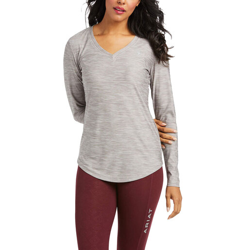 Ariat Women's Laguna Long Sleeve Shirt - Heather Grey XXL