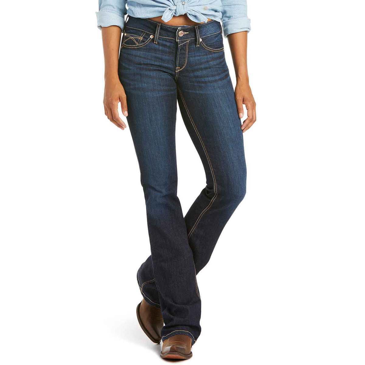 Ariat Women's R.E.A.L Arrow Jocelyn Mid Rise Boot Cut Jeans Ariat Women's R.E.A.L Arrow Jocelyn Mid Rise Boot Cut Jeans