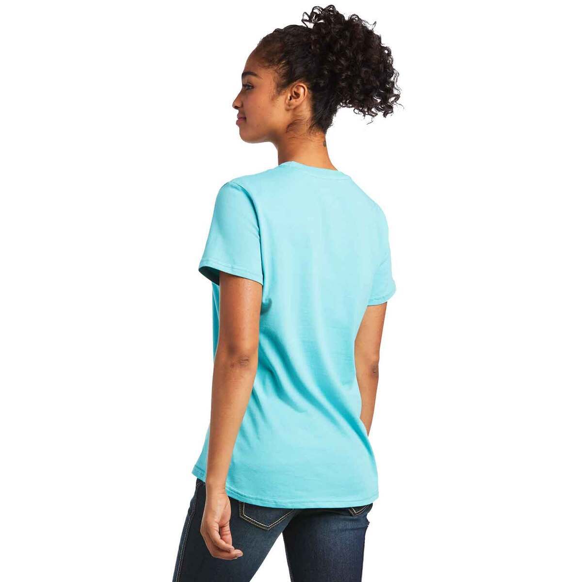 Ariat Women's Rebar Cotton Strong Logo Short Sleeve Casual Shirt Ariat Women's Rebar Cotton Strong Logo Short Sleeve Casual Shirt