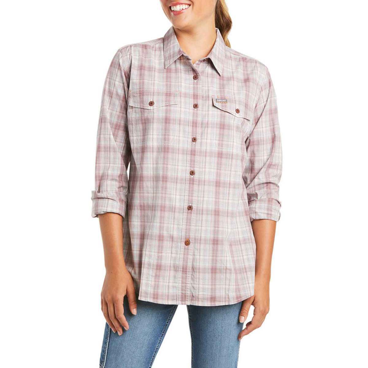 Ariat Women's Rebar DuraStretch Long Sleeve Work Shirt Ariat Women's Rebar DuraStretch Long Sleeve Work Shirt