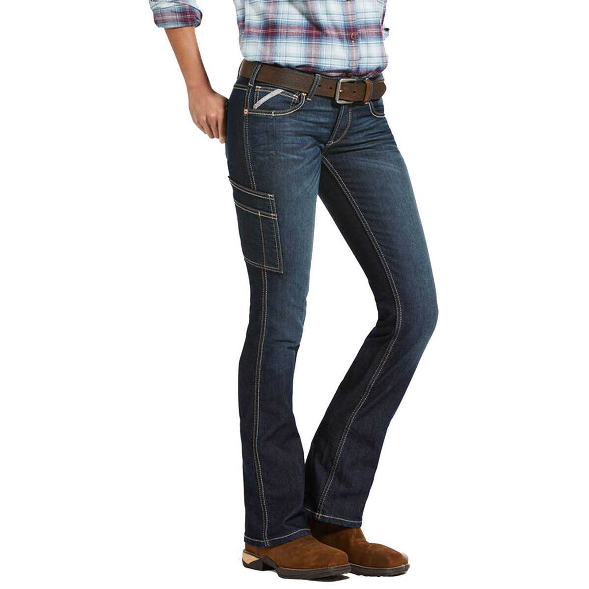 Ariat Women's Rebar DuraStretch Riveter Mid Rise Boot Cut Jeans Ariat Women's Rebar DuraStretch Riveter Mid Rise Boot Cut Jeans