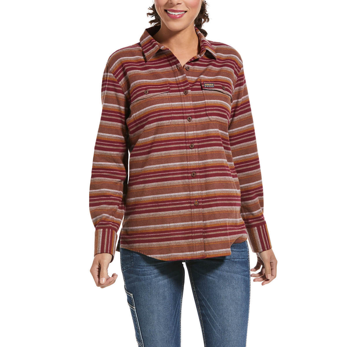 Ariat Women's Rebar Flannel Long Sleeve Work Shirt Ariat Women's Rebar Flannel Long Sleeve Work Shirt