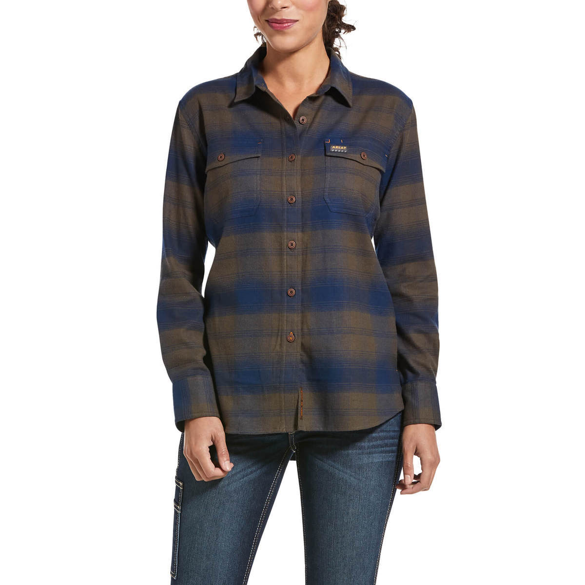 Ariat Women's Rebar Flannel Long Sleeve Work Shirt Ariat Women's Rebar Flannel Long Sleeve Work Shirt