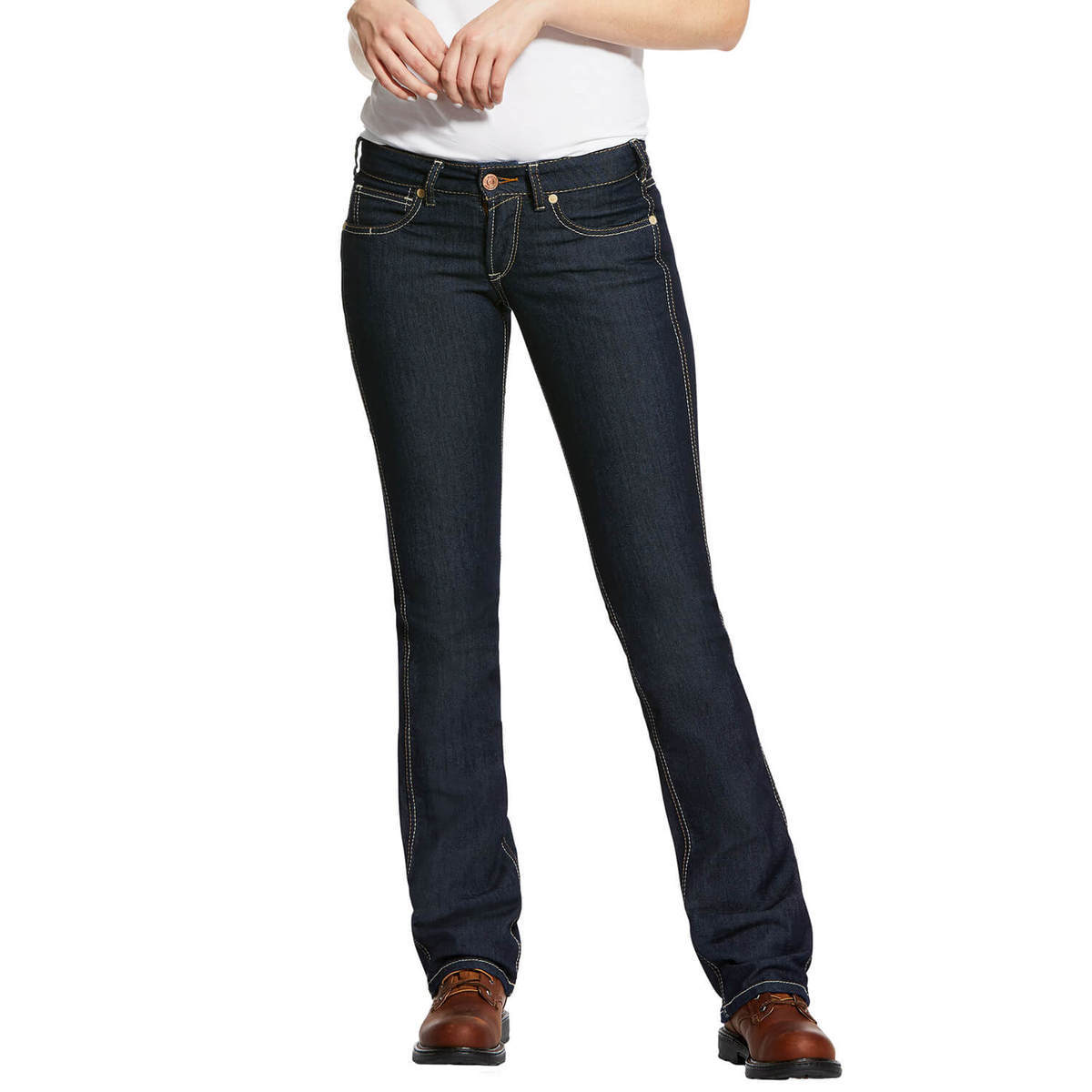 Ariat Women's Rebar Mid Rise Straight Leg Work Jeans Ariat Women's Rebar Mid Rise Straight Leg Work Jeans