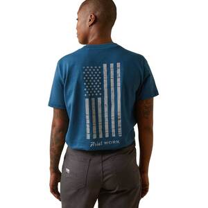 Ariat Women's Rebar Reflective American Flag Short Sleeve Casual Shirt