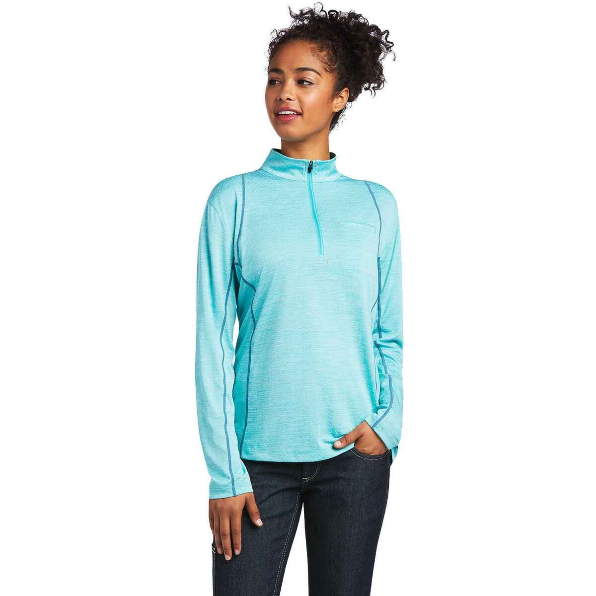 Ariat Women's Rebar Revolt 1/2 Zip Long Sleeve Work Shirt Ariat Women's Rebar Revolt 1/2 Zip Long Sleeve Work Shirt