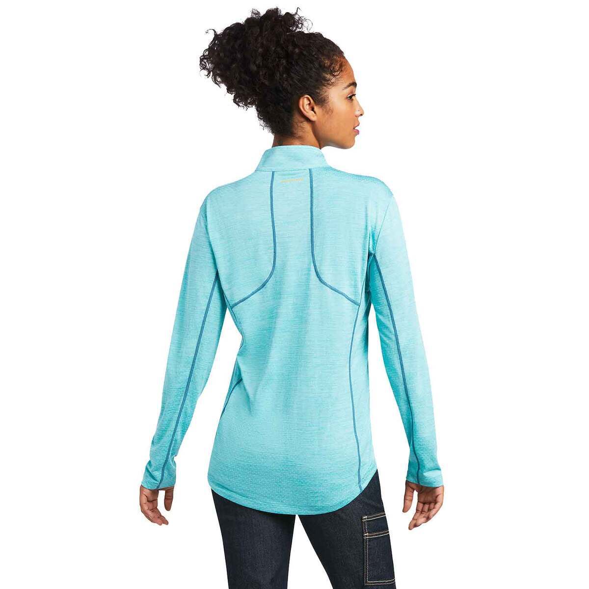 Ariat Women's Rebar Revolt 1/2 Zip Long Sleeve Work Shirt Ariat Women's Rebar Revolt 1/2 Zip Long Sleeve Work Shirt