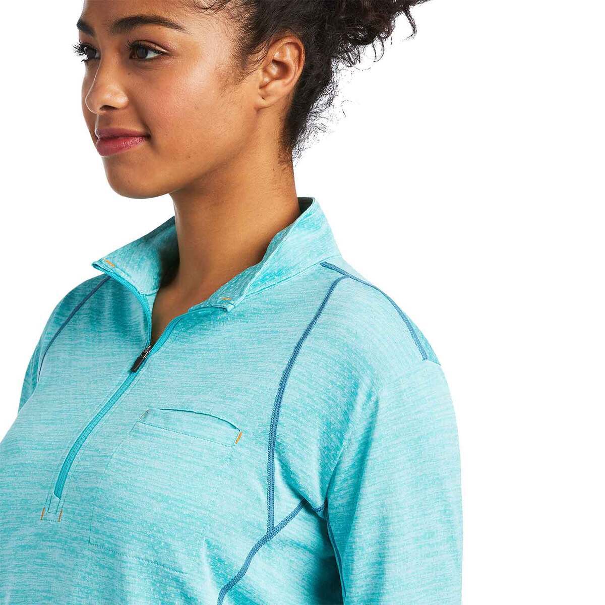Ariat Women's Rebar Revolt 1/2 Zip Long Sleeve Work Shirt Ariat Women's Rebar Revolt 1/2 Zip Long Sleeve Work Shirt