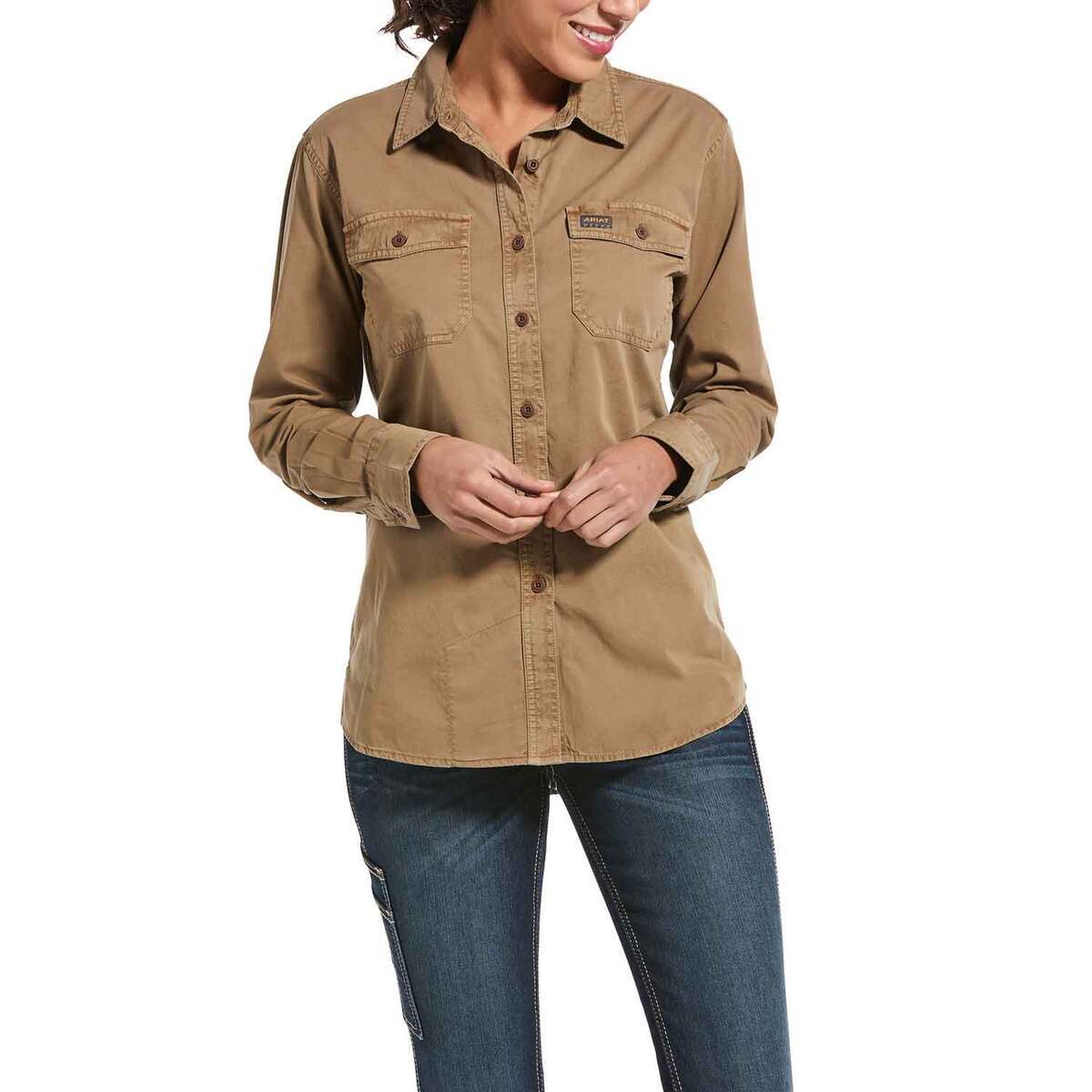 Ariat Women's Rebar Washed Twill Long Sleeve Shirt Ariat Women's Rebar Washed Twill Long Sleeve Shirt