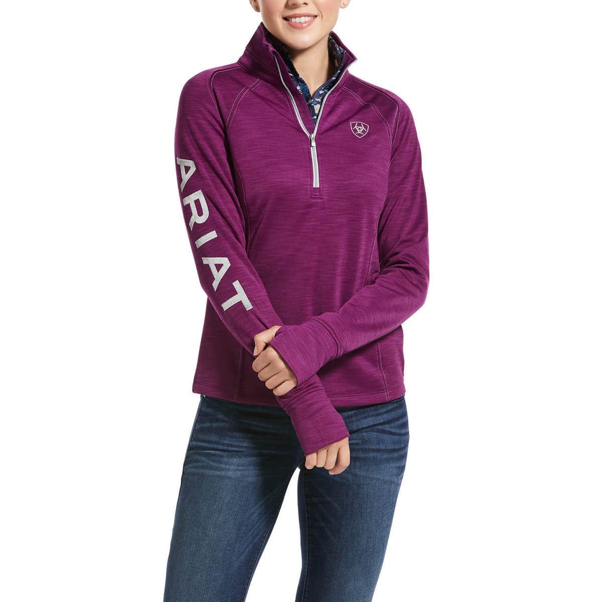Ariat Women's Tek Team Half Zip Long Sleeve Shirt Ariat Women's Tek Team Half Zip Long Sleeve Shirt