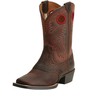 Ariat Youth Heritage Roughstock Western Boots - Brown - Size 2