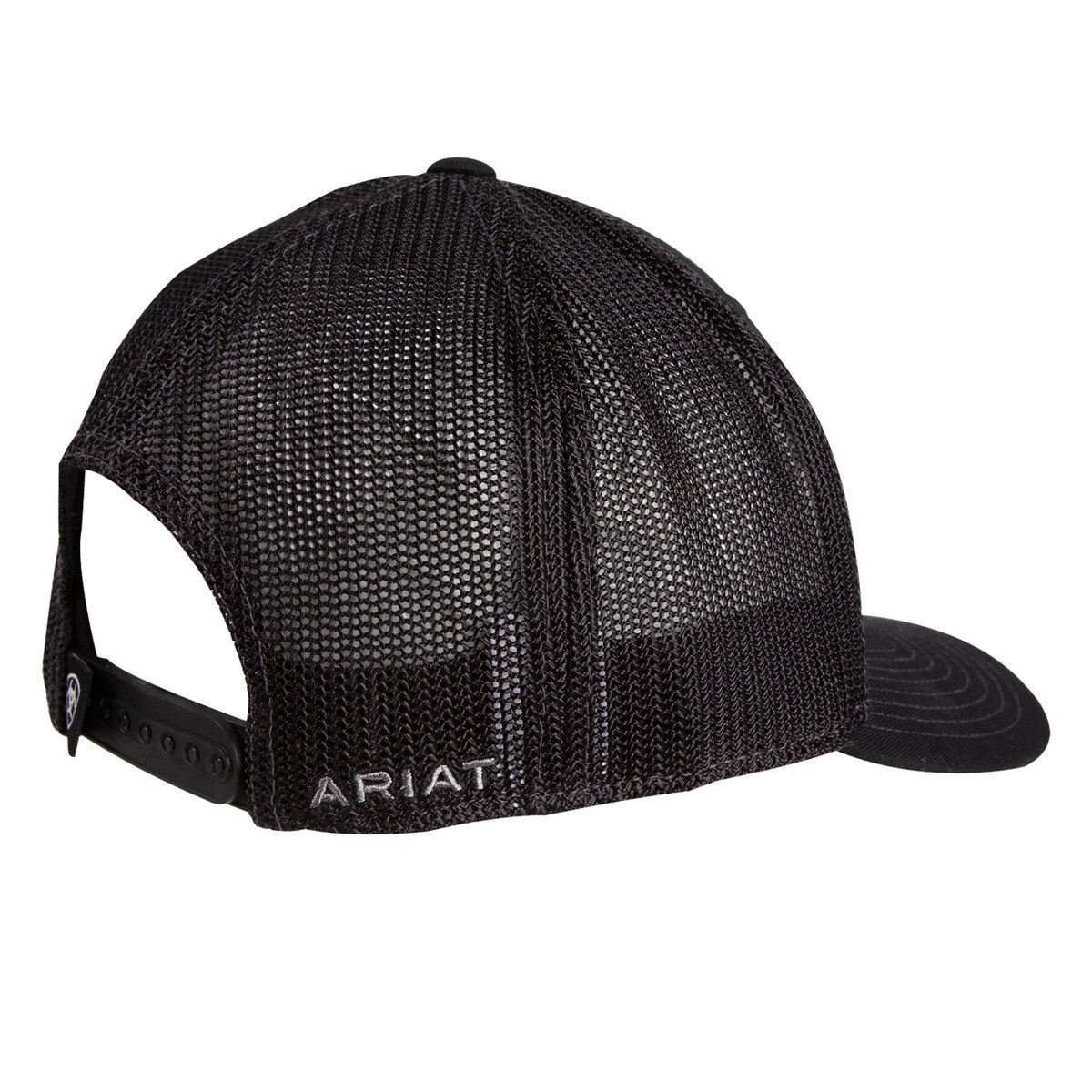 Ariat Men's Offset Logo Flexfit Hat - Black - Black One Size Fits Most Ariat Men's Offset Logo Flexfit Hat - Black - Black One Size Fits Most