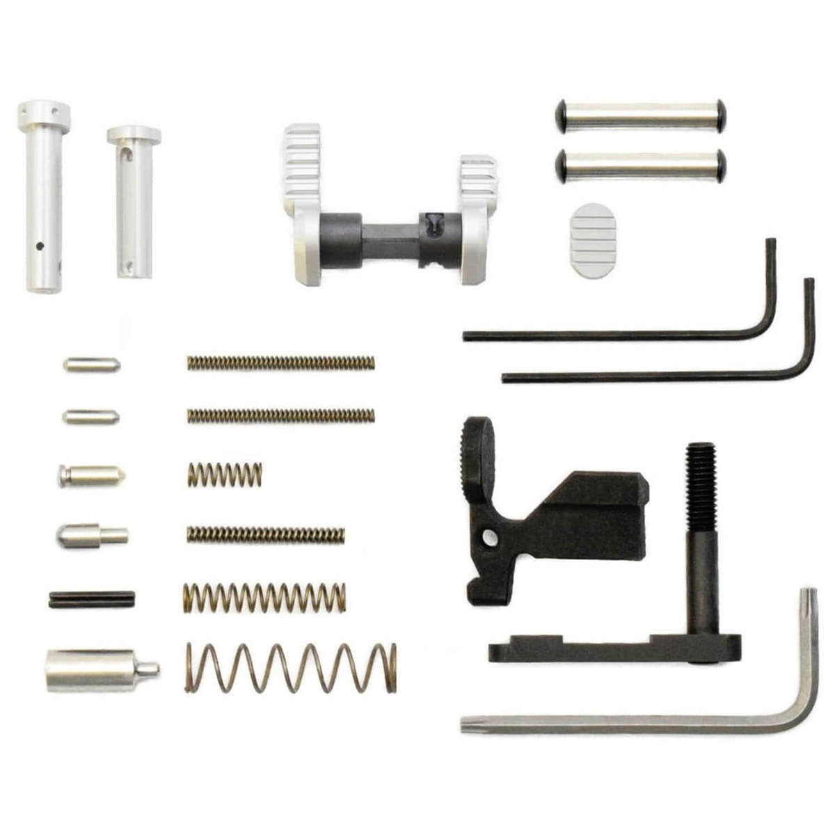Armaspec Superlight 223 Remington/5.56mm NATO Gun Builders Kit - Silver - Silver/Black Armaspec Superlight 223 Remington/5.56mm NATO Gun Builders Kit - Silver - Silver/Black