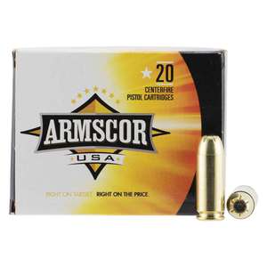 Armscor USA 10mm Auto 180gr JHP Handgun Ammo - 20 Rounds